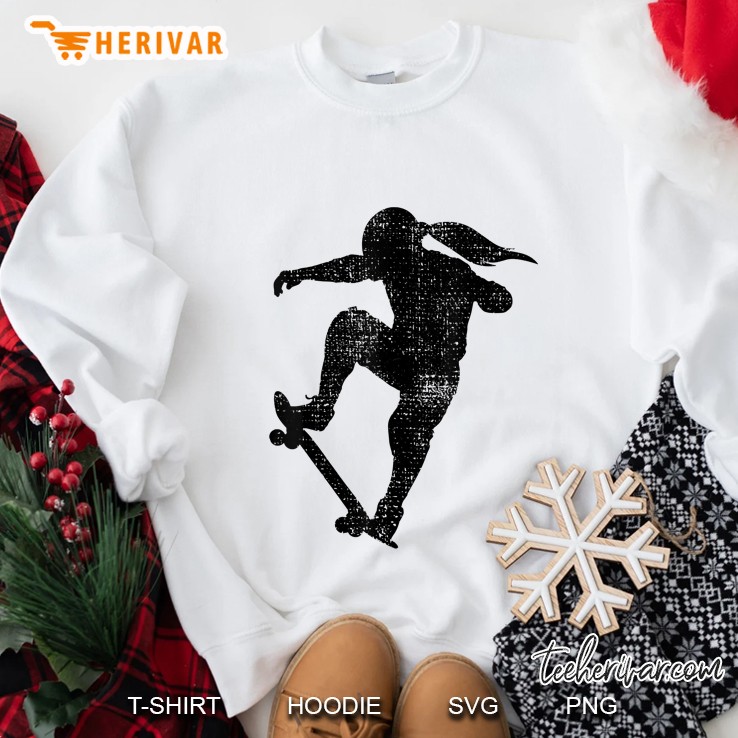 Skater Girl Skateboarding Tshirt Skateboard Tee Sweatshirt