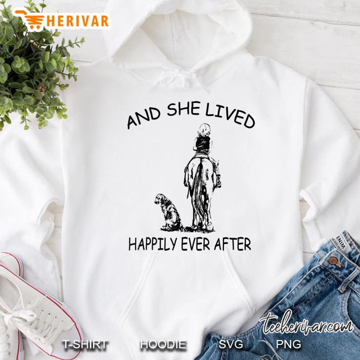 Women's And She Lived Happily Ever After Funny Horse Dogs Mugs