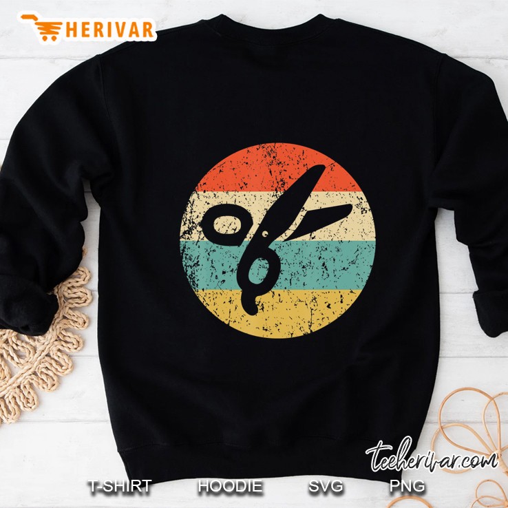 Barber Hairdresser Shirt - Vintage Retro Scissors Shirt Sweatshirt