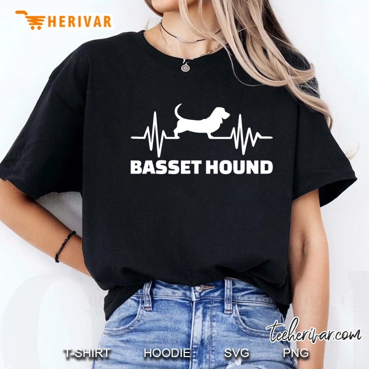 Basset Hound Heartbeat Ladies Tee