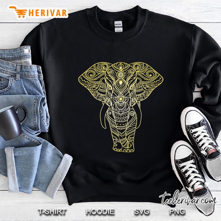 Beautiful Indian Ornate Elephant Tee Shirt Sweatshirt