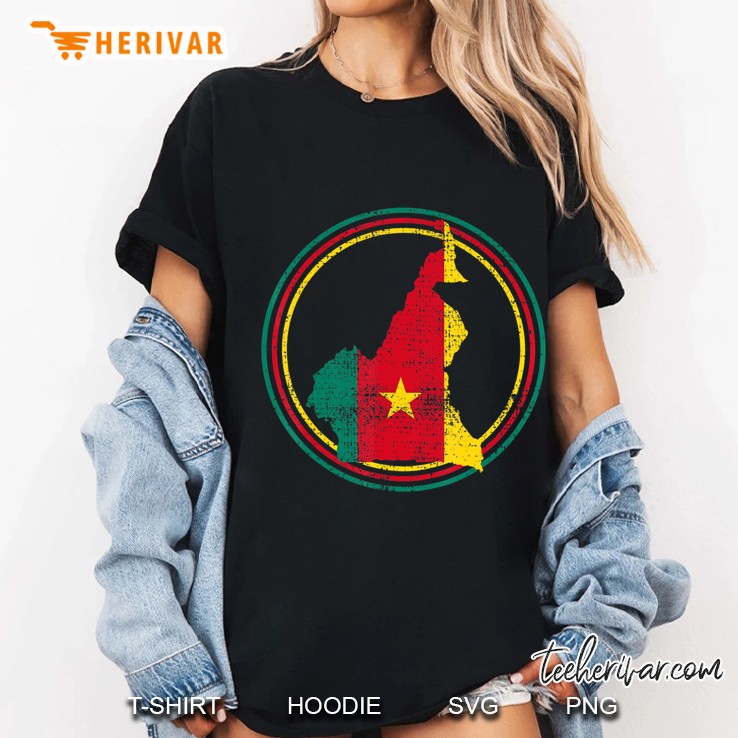 Cameroon Shirt Country Flag Proud Cameroonian Tee Ladies Tee