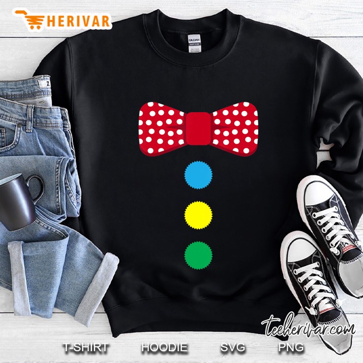 Clown Tie Costume Circus Rainbow Halloween Carnival Sweatshirt