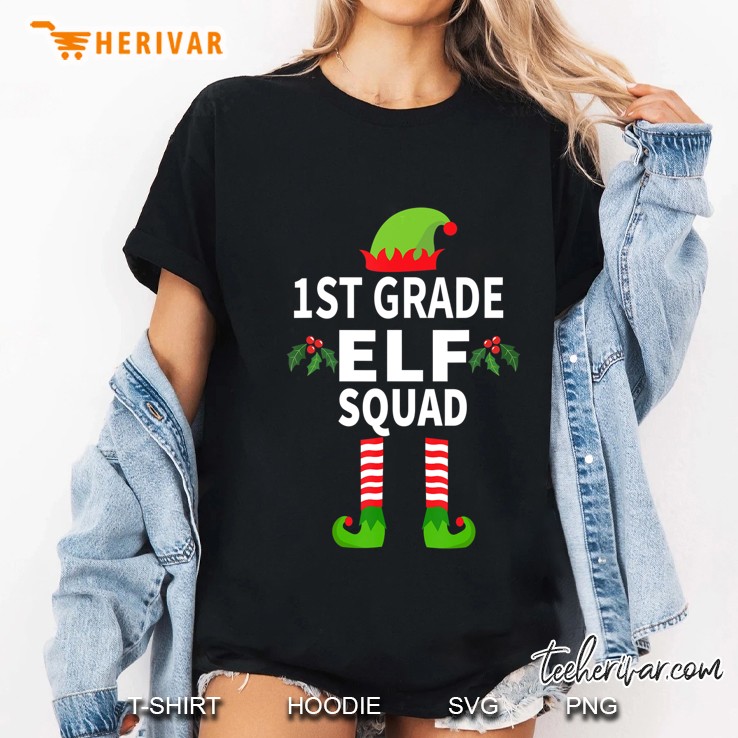 Elf 1St Grade Squad Teacher Or Student Christmas Gift Ladies Tee