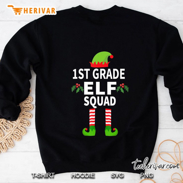 Elf 1St Grade Squad Teacher Or Student Christmas Gift Sweatshirt