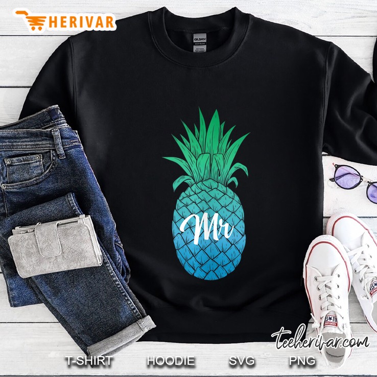 Hawaii Pineapple Aloha Husband Mr Honeymoon Couple Matching Tank Top Sweatshirt