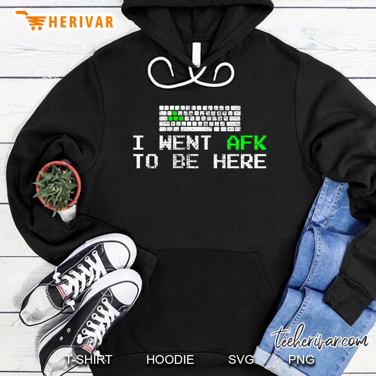I Went Afk To Be Here Gamer Gaming Computer Video Games Premium Hoodie