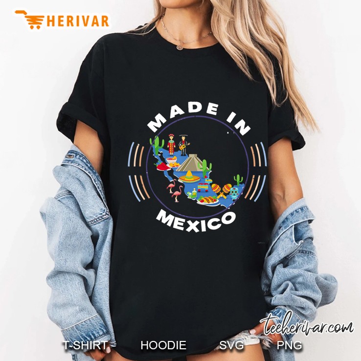 Made In Mexico Vintage Mexico Map By Asj Hoodie