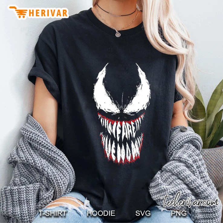 Marvel Venom Face Logo Grin Ladies Tee