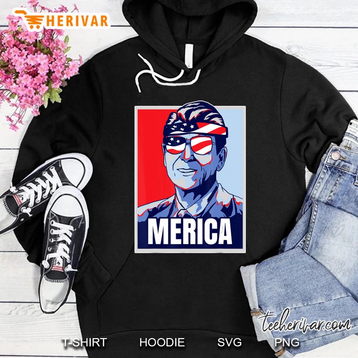 Ronald Reagan Shirt Usa Flag Tee American Love Gift Tshirt Hoodie