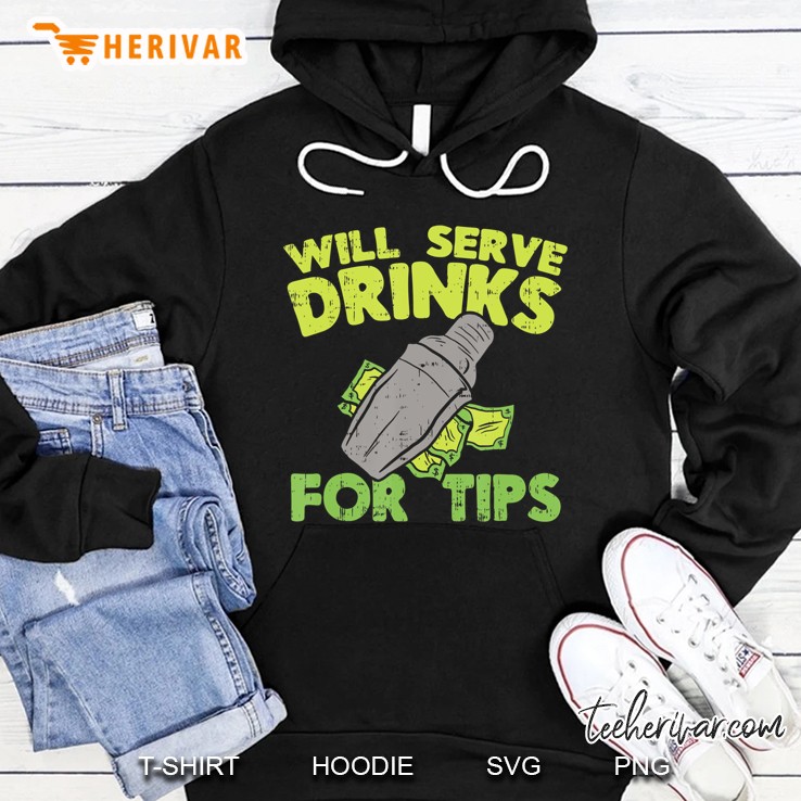 Tip Your Bartender For Great Service, Funny Bartender Shirts Hoodie