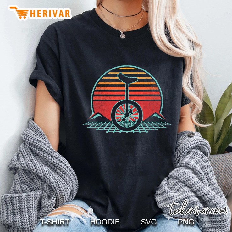 Unicycle Retro Vintage 80S Style Gift Ladies Tee