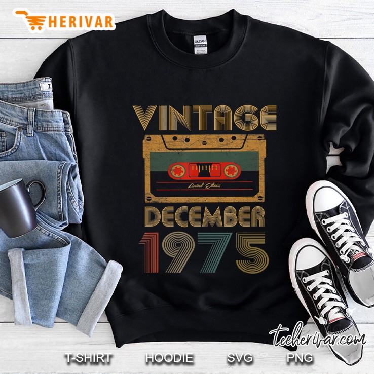 Vintage December 1975 44Th Birthday Cassette Gift For Mens Sweatshirt