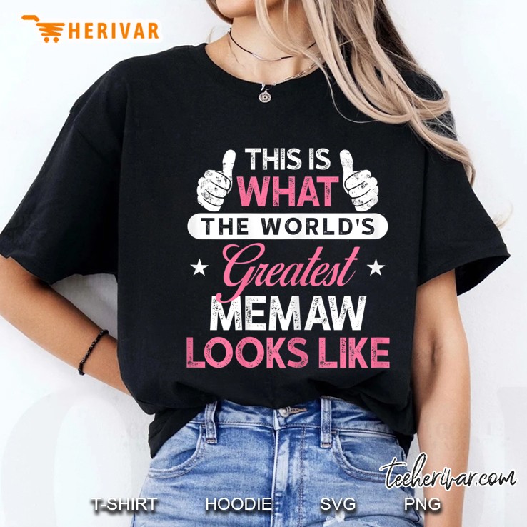 Womens Memaw Shirt Gift World's Greatest Memaw Hoodie