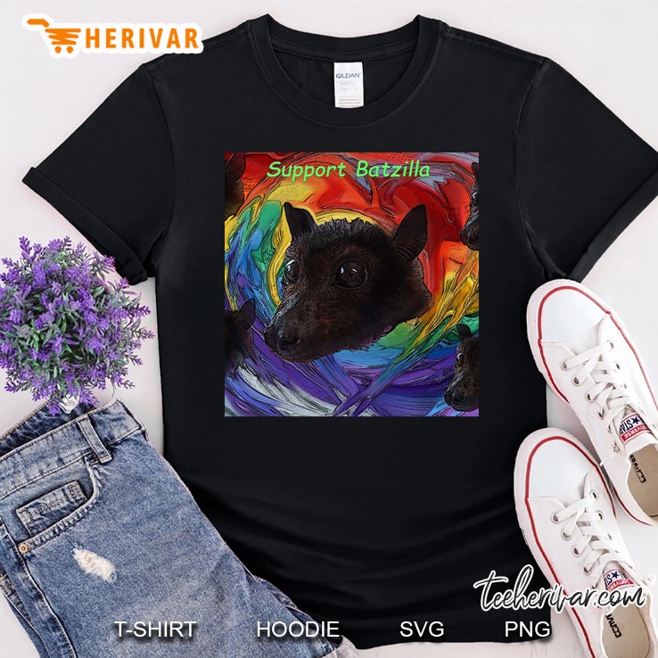 Batzilla - Rainbow Bats Support Batzilla Slim Fit Shirt