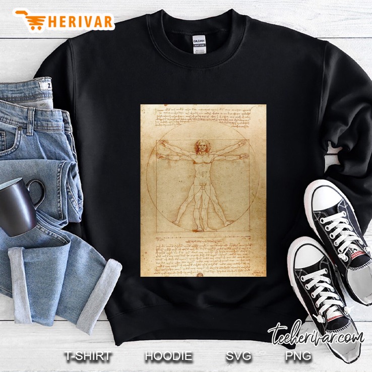 Leonardo Da Vinci&X27;S Vitruvian Man Classic Sweatshirt