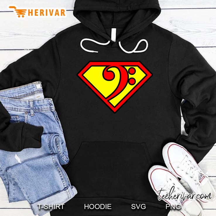 Superbassist - The Super Bass Clef Bassist Design Classic Hoodie
