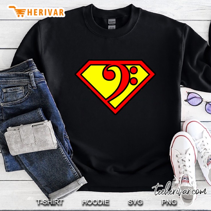 Superbassist - The Super Bass Clef Bassist Design Classic Sweatshirt