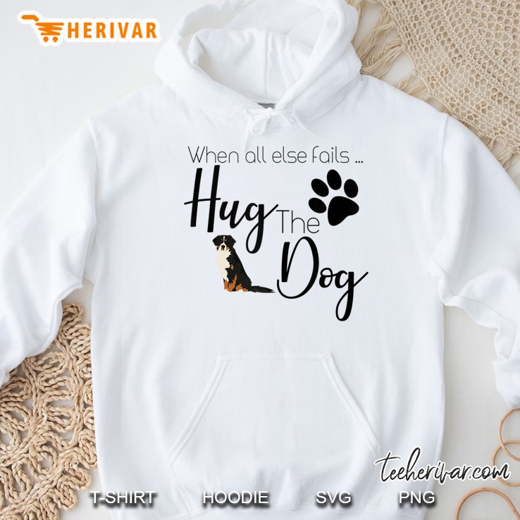 Bernese Mountain Dog Drawing Funny Saying Love My Dog Hug Hoodie