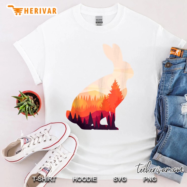 Forest Animal Lover Gift Easter Rabbit Shirt