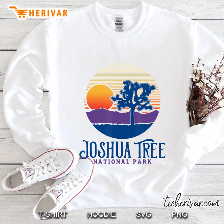 Joshua Tree National Park Vintage Artistic Sunset Mountains Sweatshirt