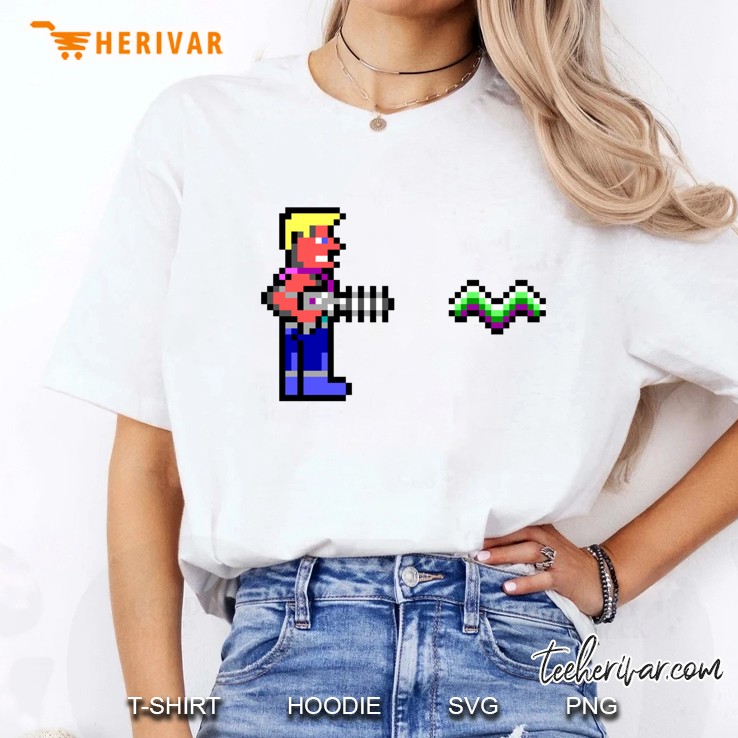 Duke Nukem Retro Pixel Dos Game Fan Shirt Slim Fit Ladies Tee