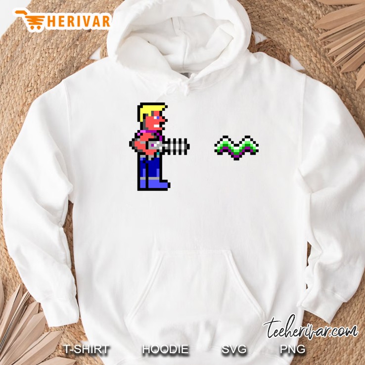 Duke Nukem Retro Pixel Dos Game Fan Shirt Slim Fit Hoodie