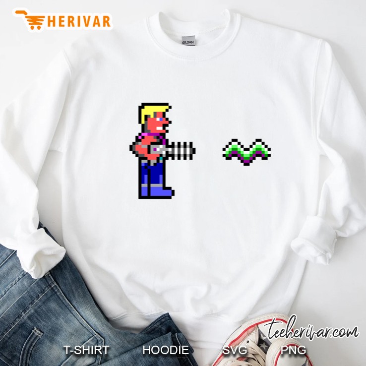 Duke Nukem Retro Pixel Dos Game Fan Shirt Slim Fit Sweatshirt