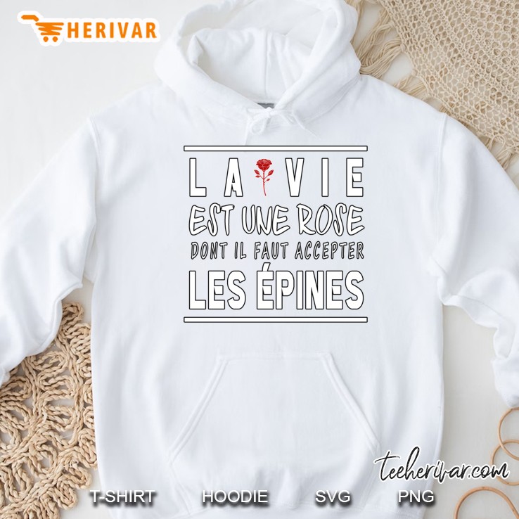 Life Is A Rose Of Which It Should Accept The Thorns - Soprano Slim Fit Hoodie