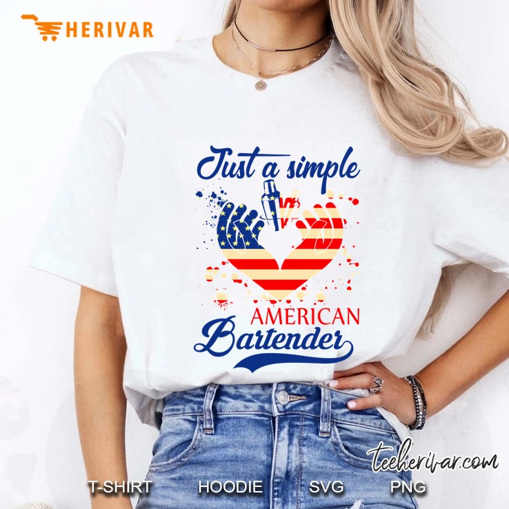 Just A Simple American Bartender Ladies Tee