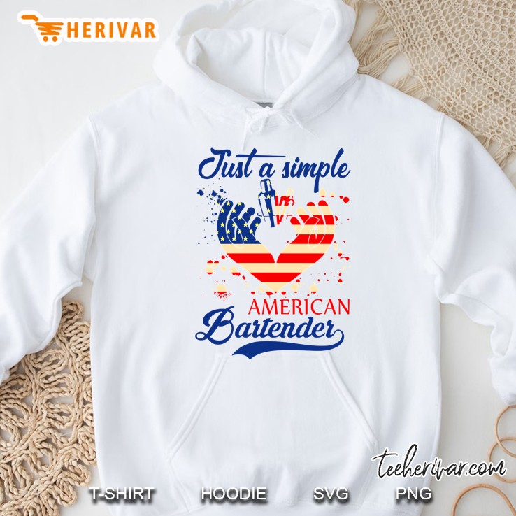 Just A Simple American Bartender Hoodie