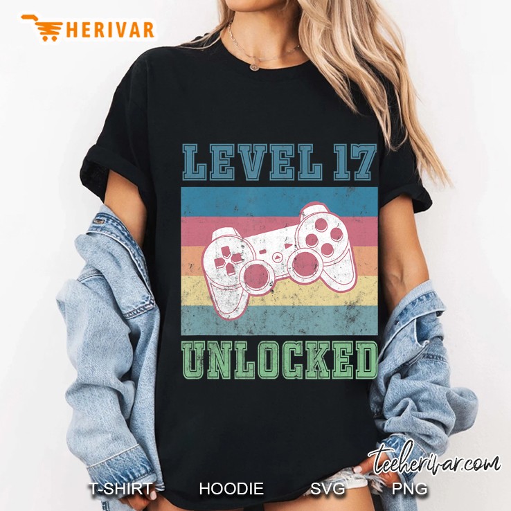 17Th Birthday Shirt Boys Son Gift 17 Year Old Daughter Girls Ladies Tee