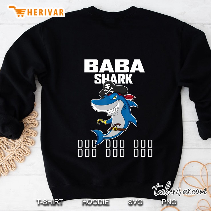 Baba Shark Doo Doo Doo Halloween Pirate Shark Sweatshirt