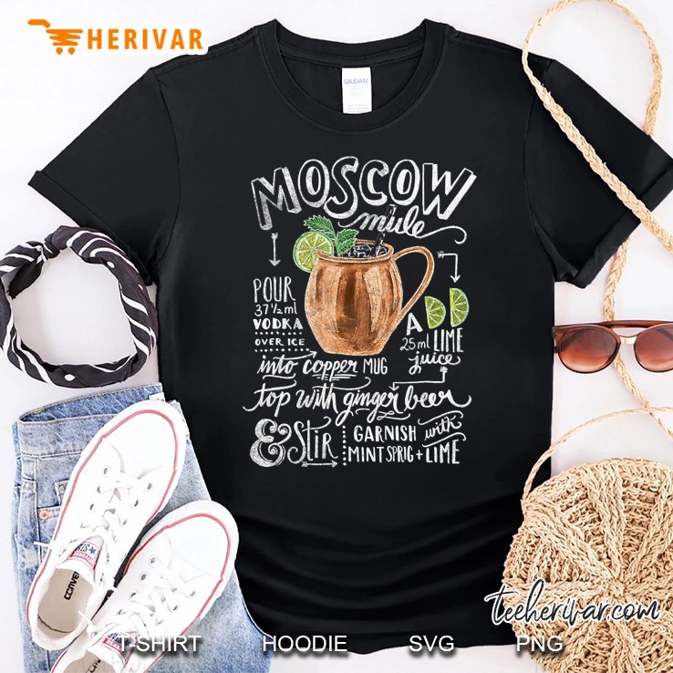 Bartenders And Cocktails Aficionado Moscow Mule Type Tee Shirt