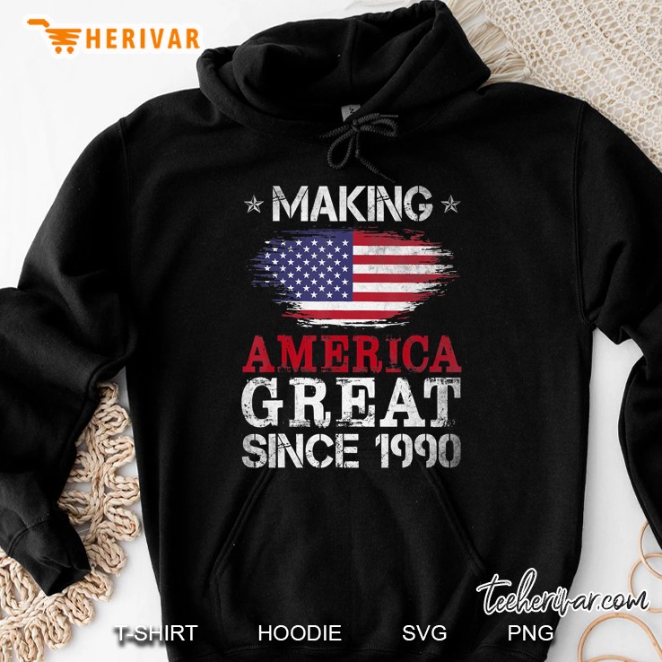 Born 1990 30Th Birthday Gifts Men Women Funny 30 Years Old Hoodie