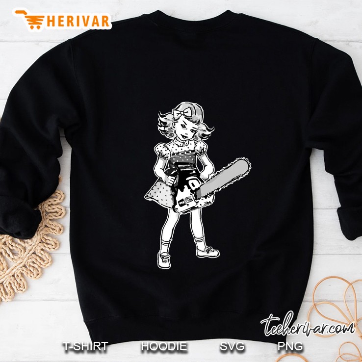 Chainsaw Girl Punk Goth Horror Fan Sweatshirt