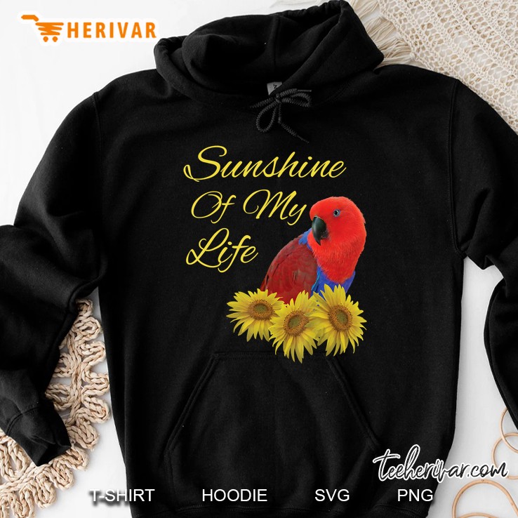 Eclectus Parrot, Female, Sunshine Sunflower Hoodie