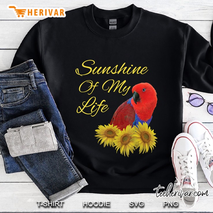 Eclectus Parrot, Female, Sunshine Sunflower Sweatshirt