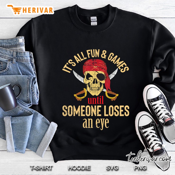 Funny Pirate Shirt With Eye Patch & Headscarf Design Mugs