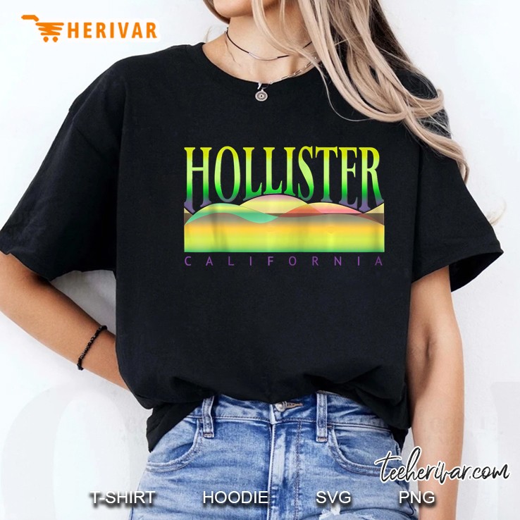 Hollister Ca. Hills, Hollister Ca. Hills Back View,Souvenir Zip Ladies Tee