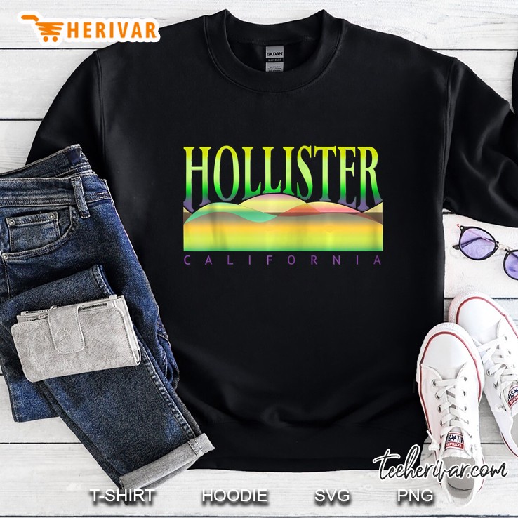Hollister Ca. Hills, Hollister Ca. Hills Back View,Souvenir Zip Sweatshirt