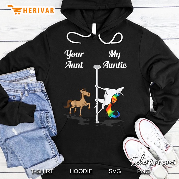 Kids Your Aunt My Auntie You Me Party Dancing Unicorn Tee Hoodie