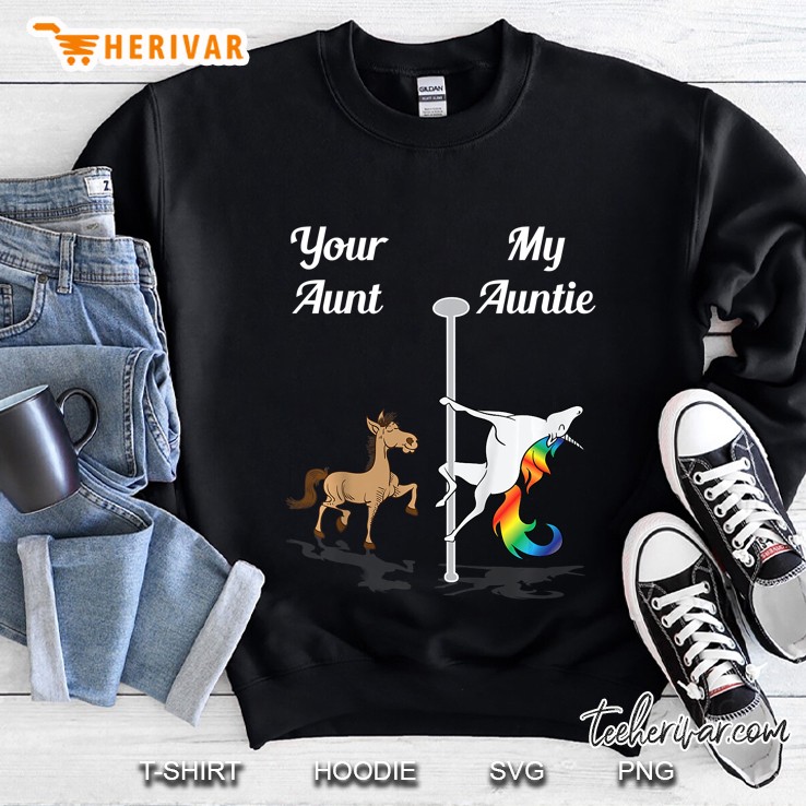 Kids Your Aunt My Auntie You Me Party Dancing Unicorn Tee Sweatshirt