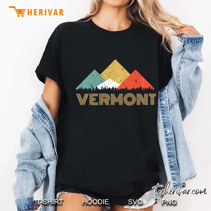 Retro Vermont Mountain For Men Women And Kids Hoodie