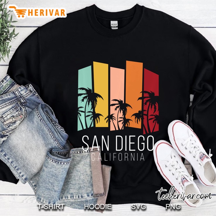 San Diego Retro California Surf Beach Sd La Jolla Oceanside Pullover Sweatshirt