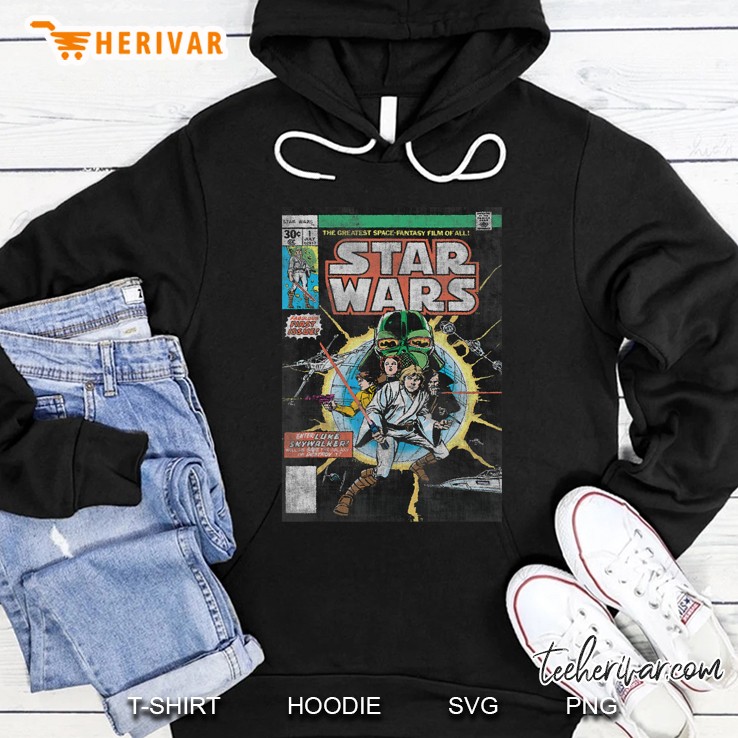 Star Wars Luke Skywalker Vintage Comic Cover Hoodie