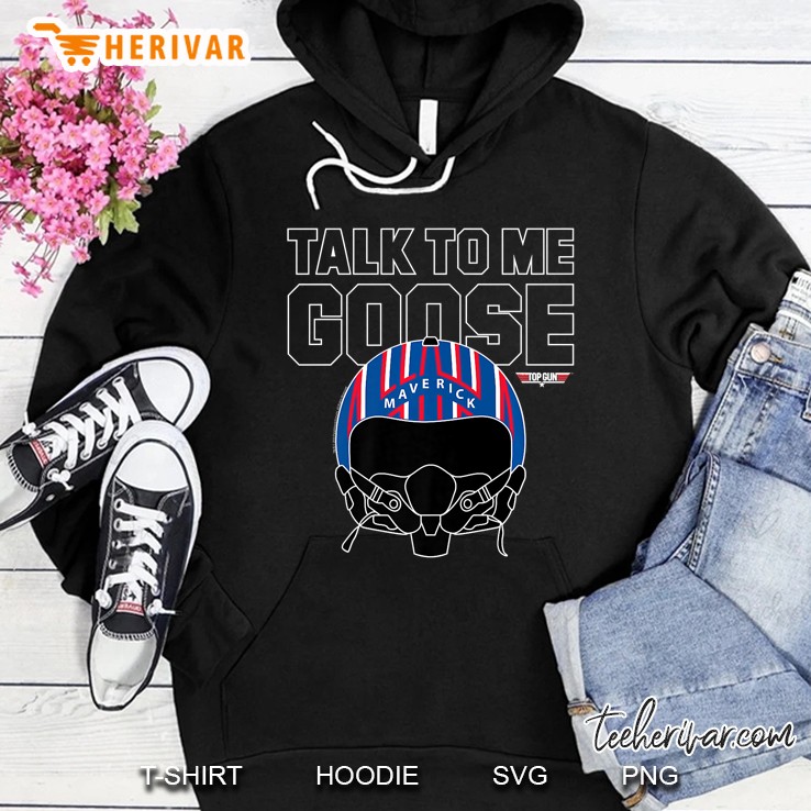 Top Gun Talk To Me Goose Maverick Helmet Premium Hoodie