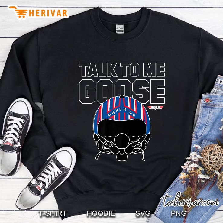 Top Gun Talk To Me Goose Maverick Helmet Premium Sweatshirt