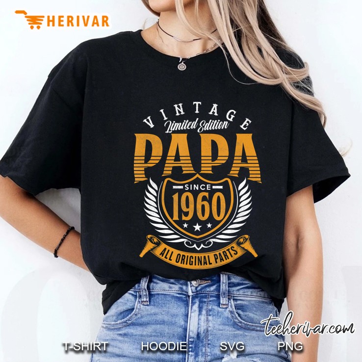 Vintage 60Th Birthday Papa Gift Since 1960 Dad Ladies Tee