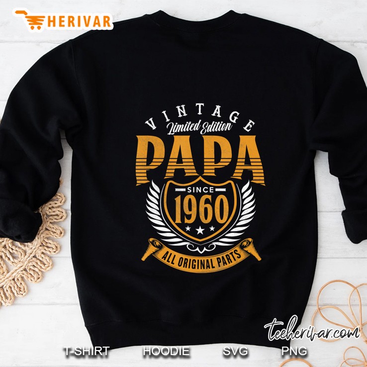 Vintage 60Th Birthday Papa Gift Since 1960 Dad Sweatshirt